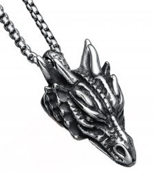 Медальйон Dragon Head Stainless Steel Necklace (нержавіюча сталь)