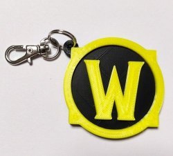 Брелок World of Warcraft Logo Keychain Варкрафт ABS пластик 6 см.  Брелок World of Warcraft Logo Keychain Варкрафт ABS пластик 6 см.