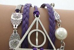 Браслет  Harry potter purple leather