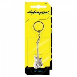 Брелок JINX Cyberpunk 2077 Johnnys Guitar Metal Keychain