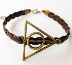 Браслет  Harry potter Дары смерти leather