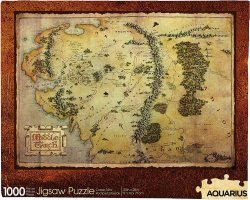 Пазл Lord of the Rings AQUARIUS Hobbit Middle Earth Map Puzzle Володар кілець Мапа Середземя 1000 шт.