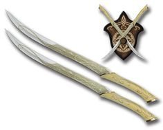 Репліка зброї The Hobbit Legolas Fantasy Fighting Swords with Display