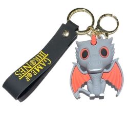 Брелок підвіска на рюкзак Game of Thrones Drogon Red dragon 3D Keychain Гра престолів Дрогон червоний дракон