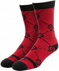 Шкарпетки JINX World of Warcraft - Strength and Honor Black/Red Socks Варкрафт Орда