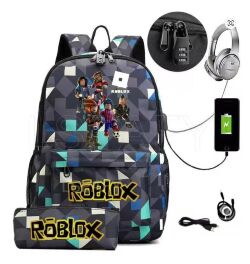 Рюкзак Роблокс Roblox USB Charge School Kids Backpack 48 х 30 х 18 см. 