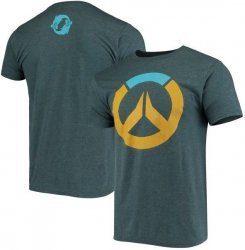 Футболка Mens Jinx Hanzo Heathered Navy Overwatch Sigil T-Shirt (розмір L)