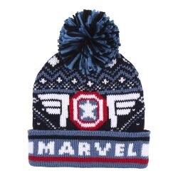 Шапка Marvel Avengers Capitan America Jacquard Hat Pompon Детская Марвел Капитан америка  