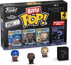 Фигурки Funko Bitty Marvel Captain America, Nick Fury, Thor (4-Pack) фанко Марвел Капитан Америка Ник Фьюри Тор