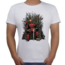 Футболка мужская Deadpool on the Iron Throne (размер XXL)