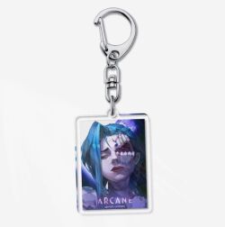 Брелок League Of Legends Arcane Jinx Anime Acrylic keychain Лига Легенд Джинкс 3