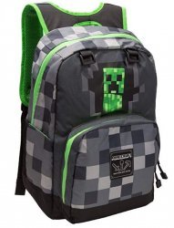 Рюкзак Майнкрафт - Minecraft Creepy Creeper Kids Backpack (Dark Grey, 17") School 