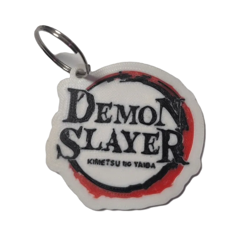 Брелок Demon Slayer Logo Keychain ABS пластик Клинок, що розсікає демонів 6 см.