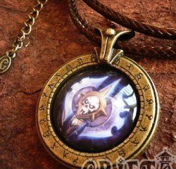 Медальйон World of Warcraft клас лицар смерті Death Knight (Метал + скло)