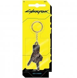 Брелок JINX Cyberpunk 2077 - Silverhand Metal Keychain