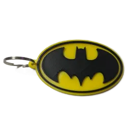 Брелок Batman Logo Keychain ABS пластик Бетмен Логотип жовтий 8 см.