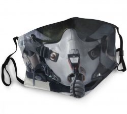 Маска захисна для обличчя Fighter Pilot Helmet + 2 вугільні фільтри