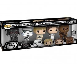 Фігурки Funko Star Wars Darth Vader, Stormtrooper, Luke Skywalker, Leia, Chewbacca 5 Pack (Galactic Convention 2022)