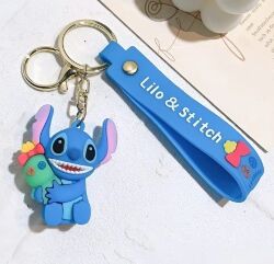 Брелок подвеска на рюкзак Stitch Blue Стич 3D Keychain Backpack 2