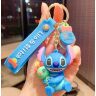 Брелок подвеска на рюкзак Stitch Blue Стич 3D Keychain Backpack 2