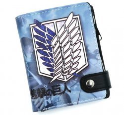 Кошелёк Attack on Titan Атака титанов Wallet Разведкорпус бумажник на кнопке