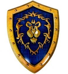 Табличка металлическая Blizzard World of Warcraft Alliance Shield Варкрафт Альянс 35x25 см 