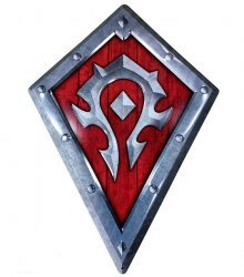 Табличка металлическая Blizzard World of Warcraft Horde Shield Варкрафт Орда 35x25 см 