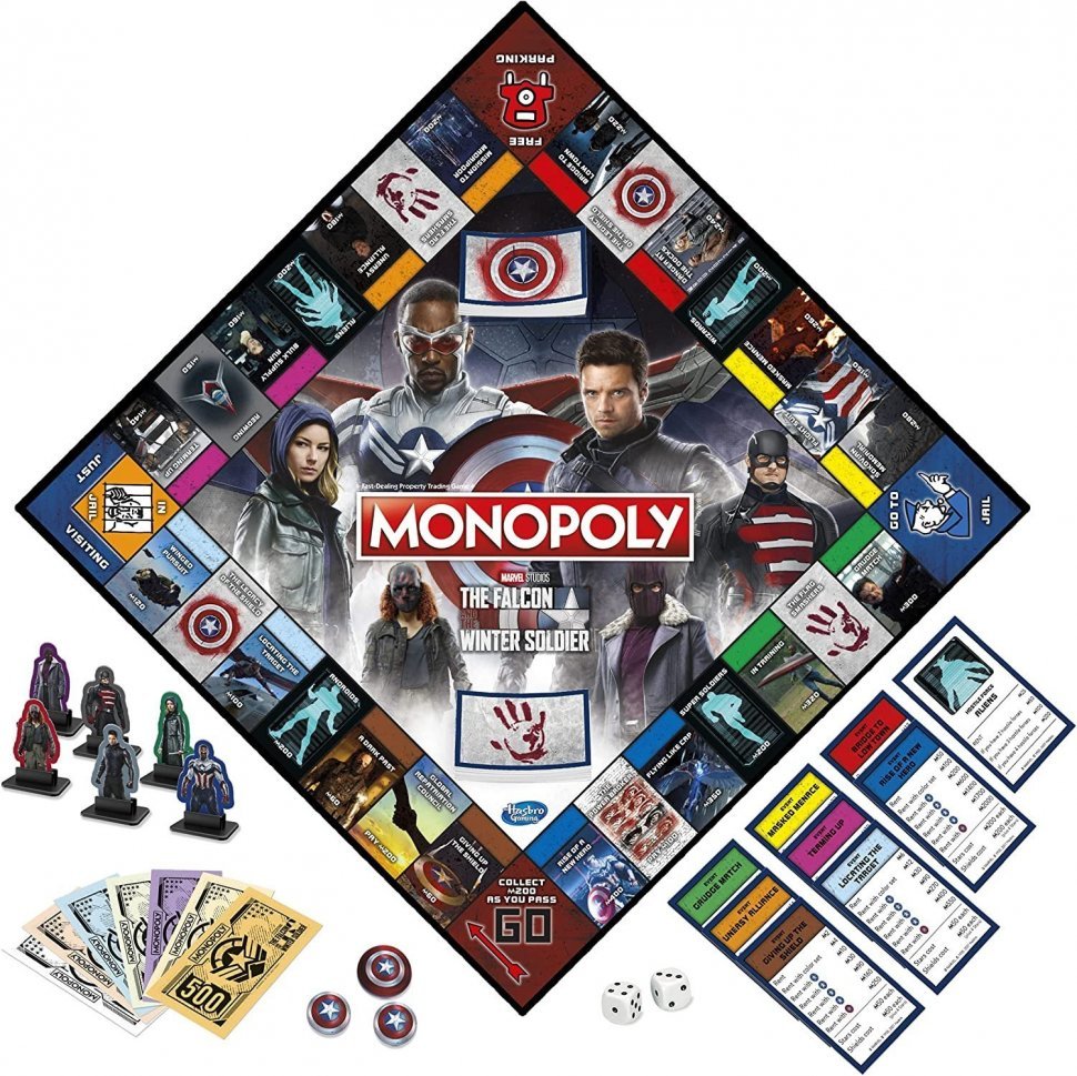 Монополия настольная игра Monopoly Marvel - The Falcon and The Winter ...